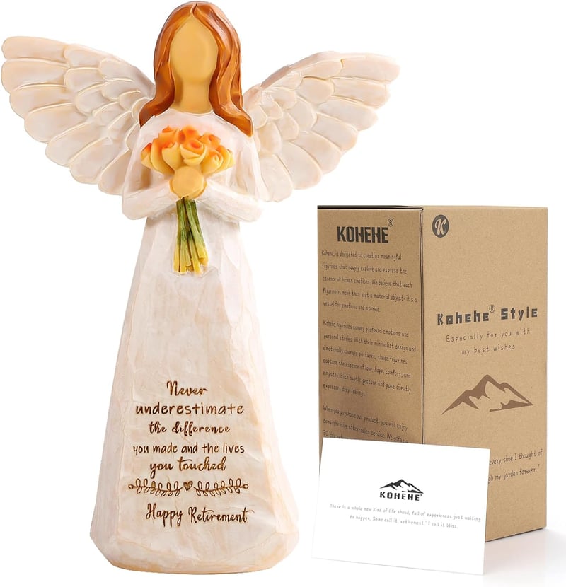 Happy Retirement Angel Figurine for Women, 5.5”