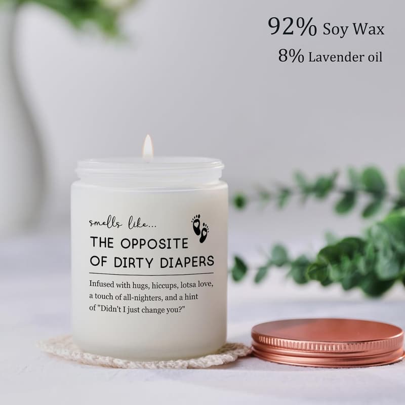 First Mother's Day Baby Candle Gift for New Moms