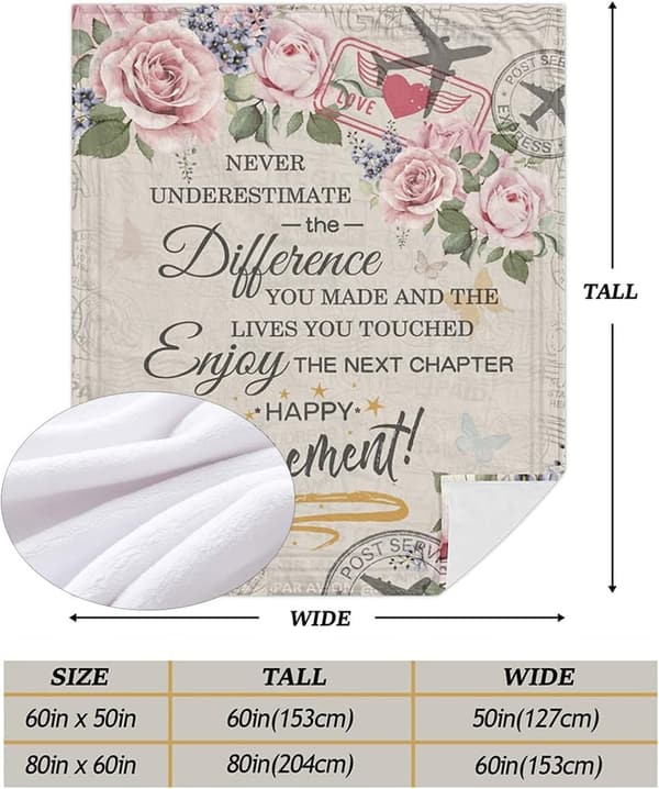 2025 Retirement Throw Blanket for Women and Teachers, 60