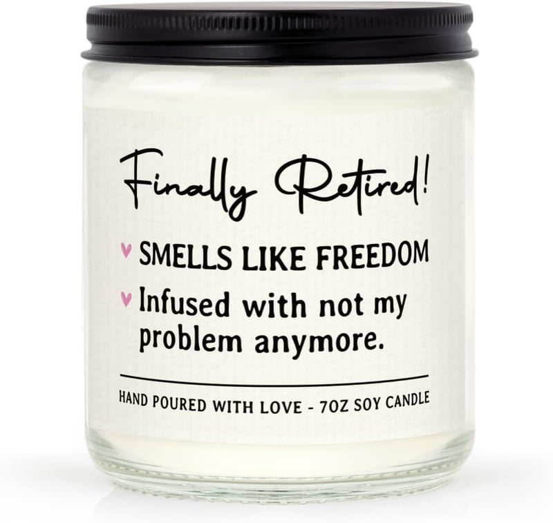 Retirement Candle - Funny Farewell Gift for Coworkers