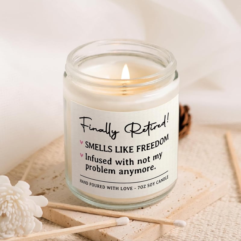 Retirement Candle - Funny Farewell Gift for Coworkers