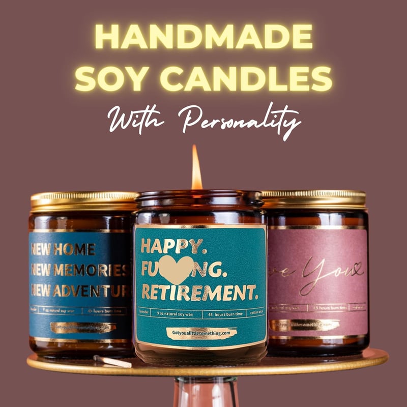 Happy Retirement Scented Candle for Men and Women
