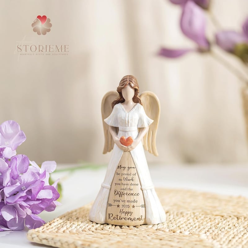 2025 Retirement Angel Figurine for Women Coworkers & Friends
