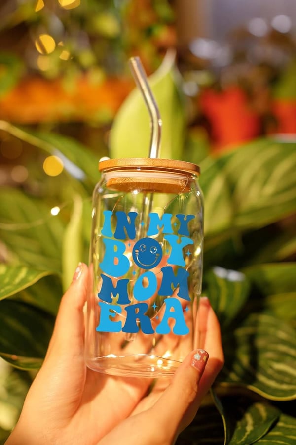 Mother's Day 16 Oz Coffee Glass for Expecting Moms
