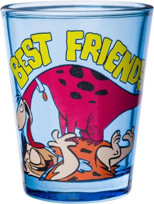 The Flintstones 4-Piece Mini Glass Set - Fred, Wilma, Betty, Barney, Dino