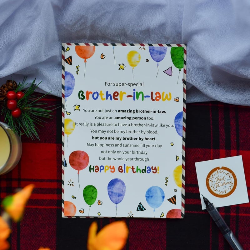 Happy Birthday Greeting Card for Brother-in-Law