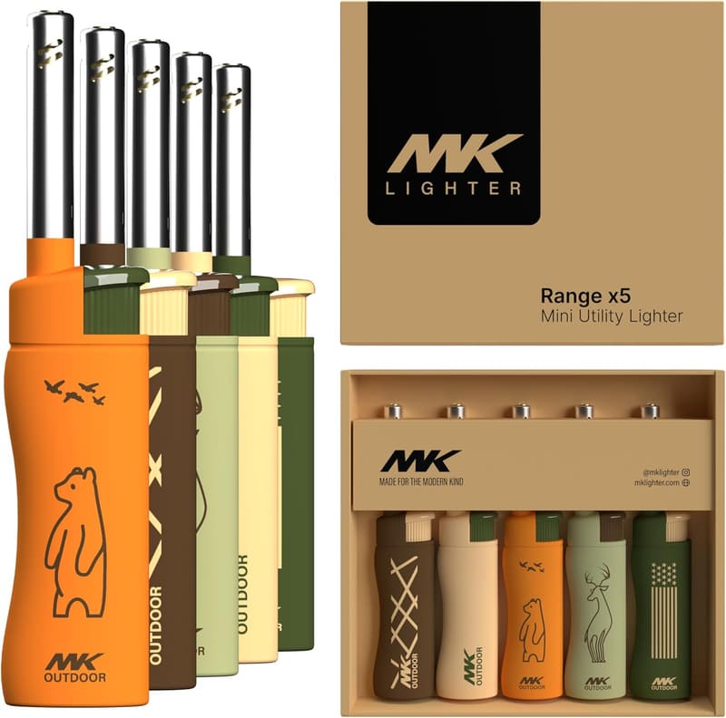 Multipurpose Refillable Butane Candle Lighters - 5pcs Set