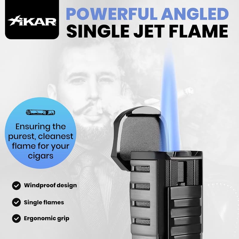 Rugged Gunmetal Tactical Lighter with Adjustable Flame