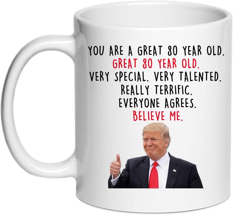 80th Birthday Coffee Mug - Novelty Gift for Men