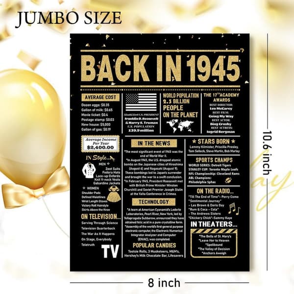 80th Birthday Card with Black and Gold Design for Parents