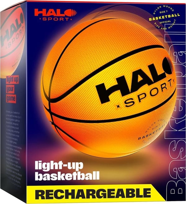 Glow-in-the-Dark Rechargeable Basketball for Boys Ages 7-13