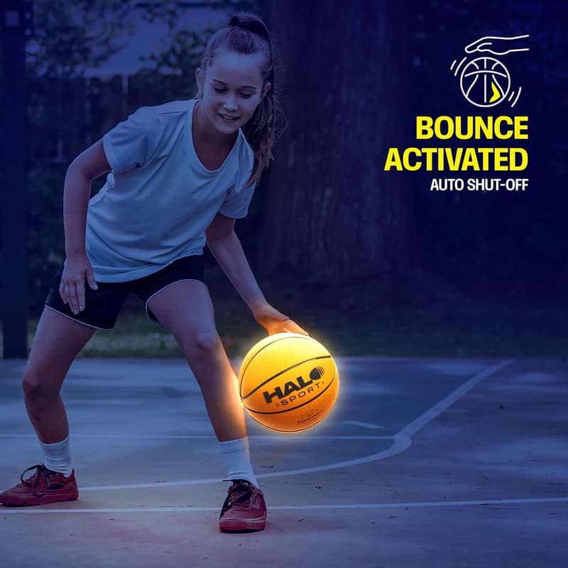 Glow-in-the-Dark Rechargeable Basketball for Boys Ages 7-13