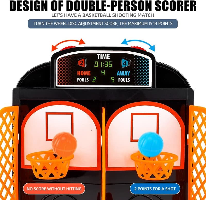 Mini Basketball Desktop Game - Fun Office Toy for Kids & Adults
