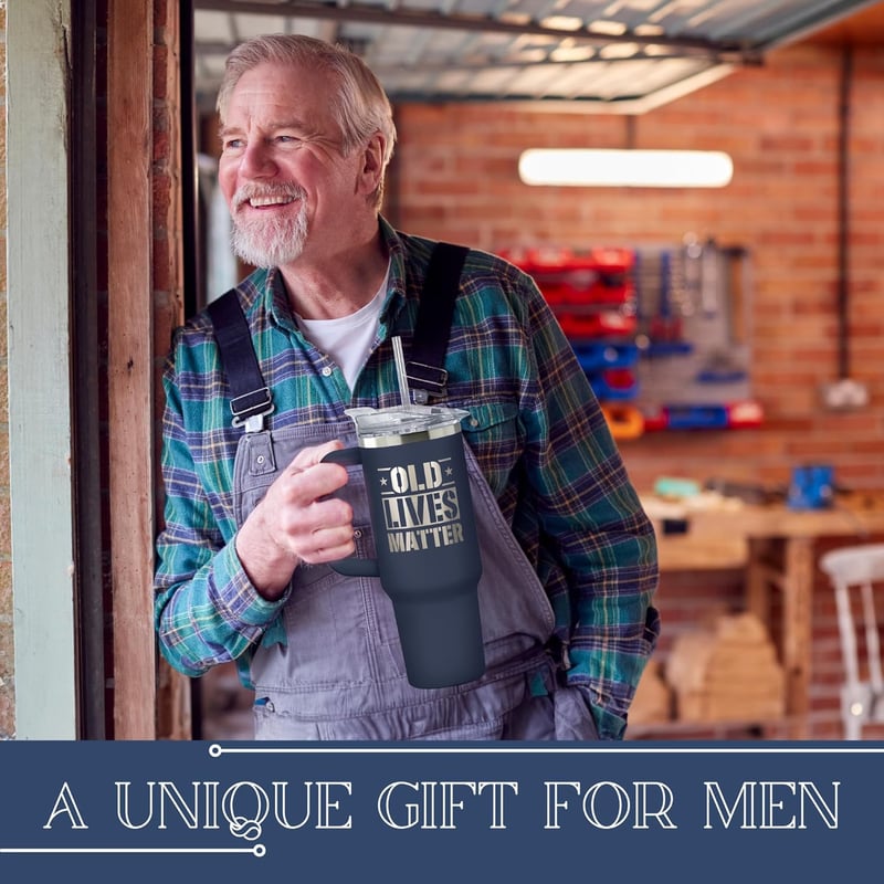 40th-80th Birthday Tumbler Gift for Men