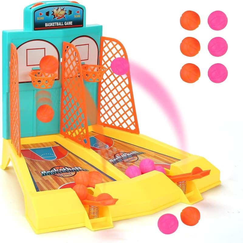 Tabletop Basketball Game - 2-Player Indoor Shooting Fun for Kids