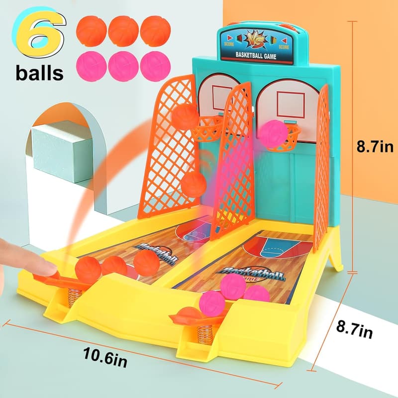 Tabletop Basketball Game - 2-Player Indoor Shooting Fun for Kids