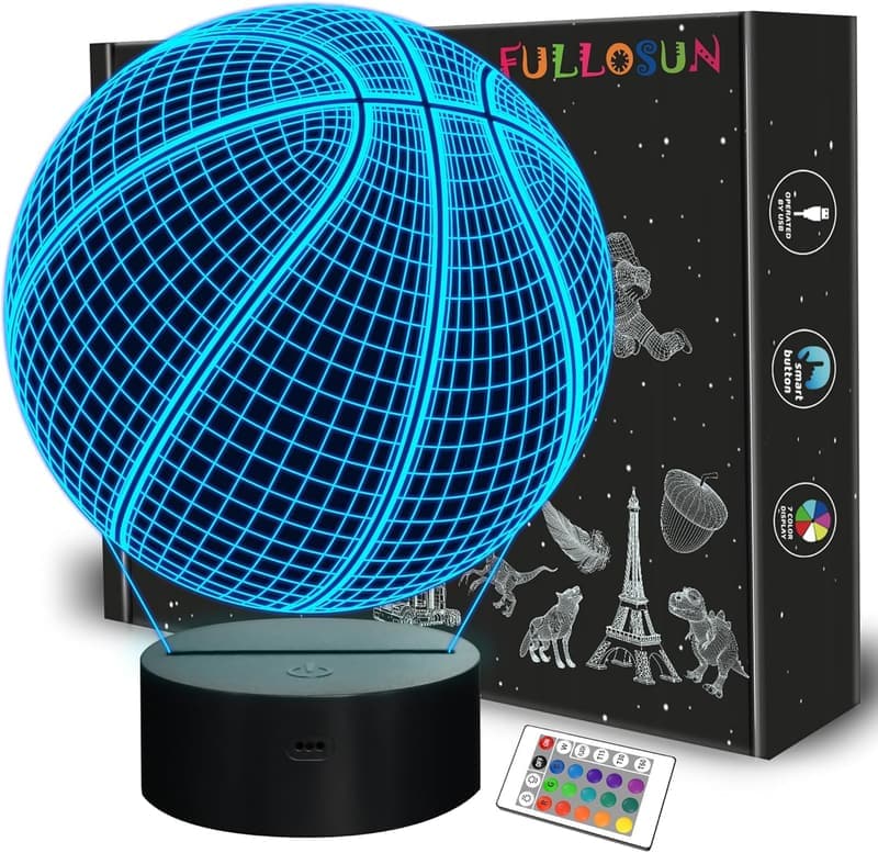 3D Basketball Night Light with Remote – Perfect Birthday Gift for Boys