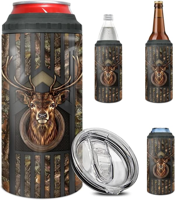 Hunter Tumbler Gift - Insulated 16oz Stainless Steel Can Cooler
