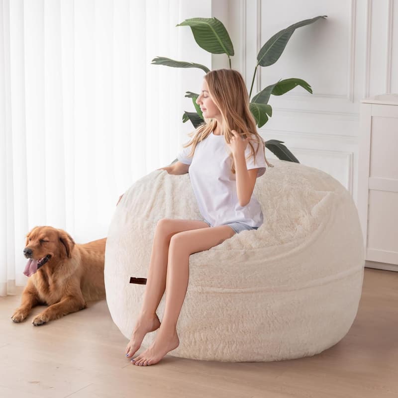 Convertible Giant Bean Bag Chair Bed for Adults, Machine Washable