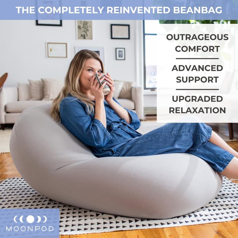 Large Washable Moon Pod Bean Bag Chair for Adults and Kids