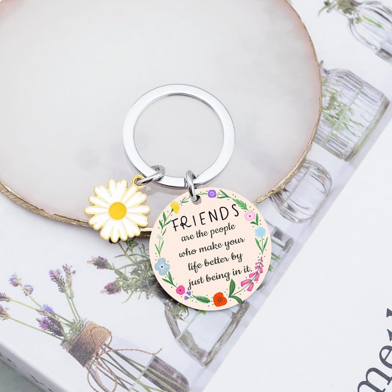 Friendship Birthday Keychain Gift for Women