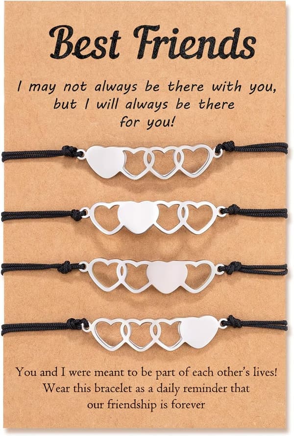 Best Friend Heart Bracelets - Friendship Gifts for Women