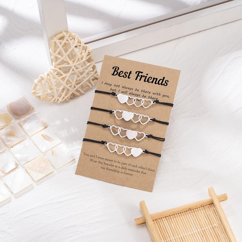 Best Friend Heart Bracelets - Friendship Gifts for Women