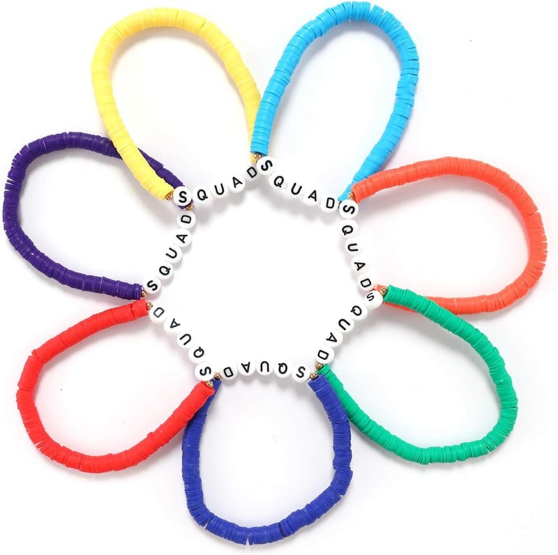 Colorful Rainbow Heishi Bracelets Set for Women - Stackable Stretch Beads