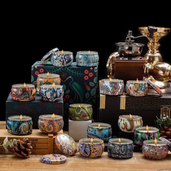 Relaxation Gift Set: 16 Small Soy Wax Scented Candles