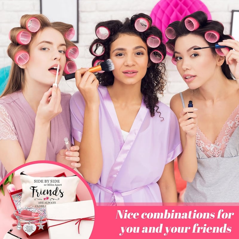 Galentine's Day Bracelets and Makeup Bags for Women Friends