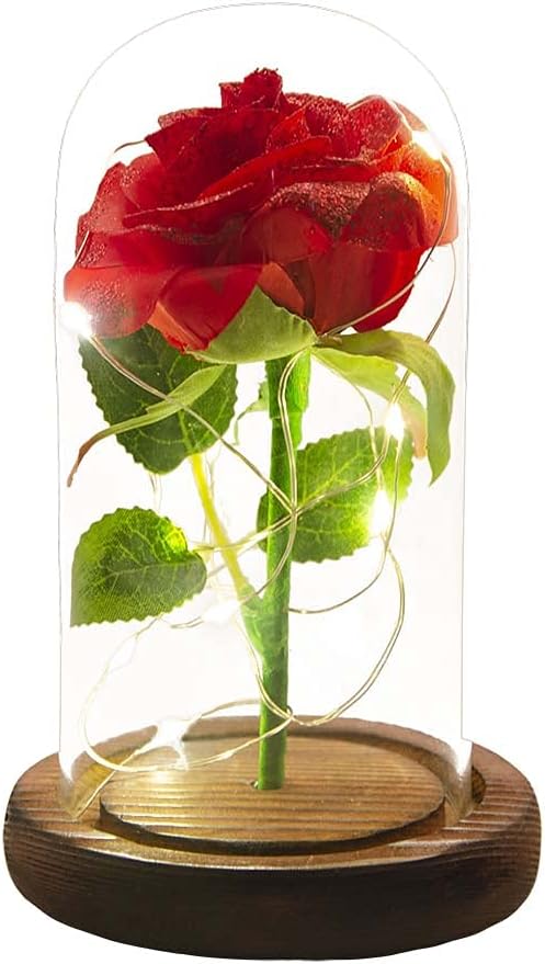 Mother's Day Glass Dome Rose Gift for Mom