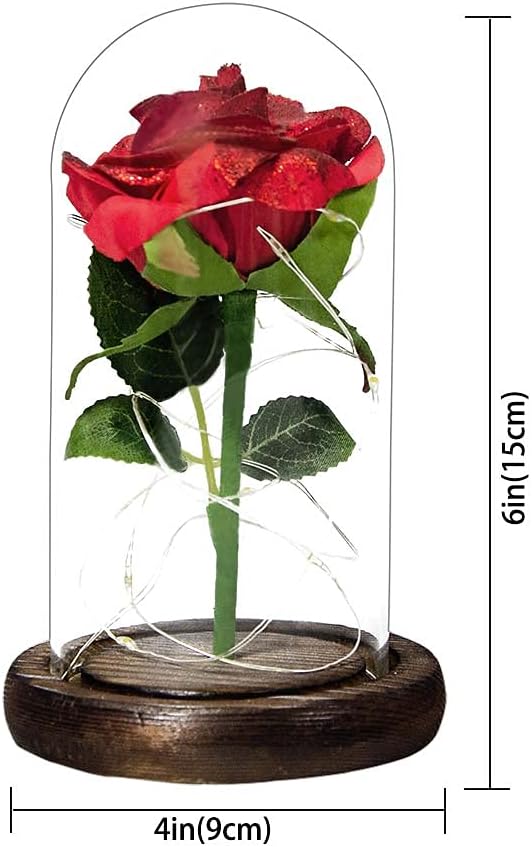 Mother's Day Glass Dome Rose Gift for Mom
