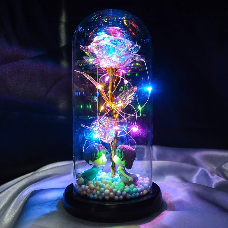 Romantic Galaxy Flower Rose Gift for Girlfriend's Birthday