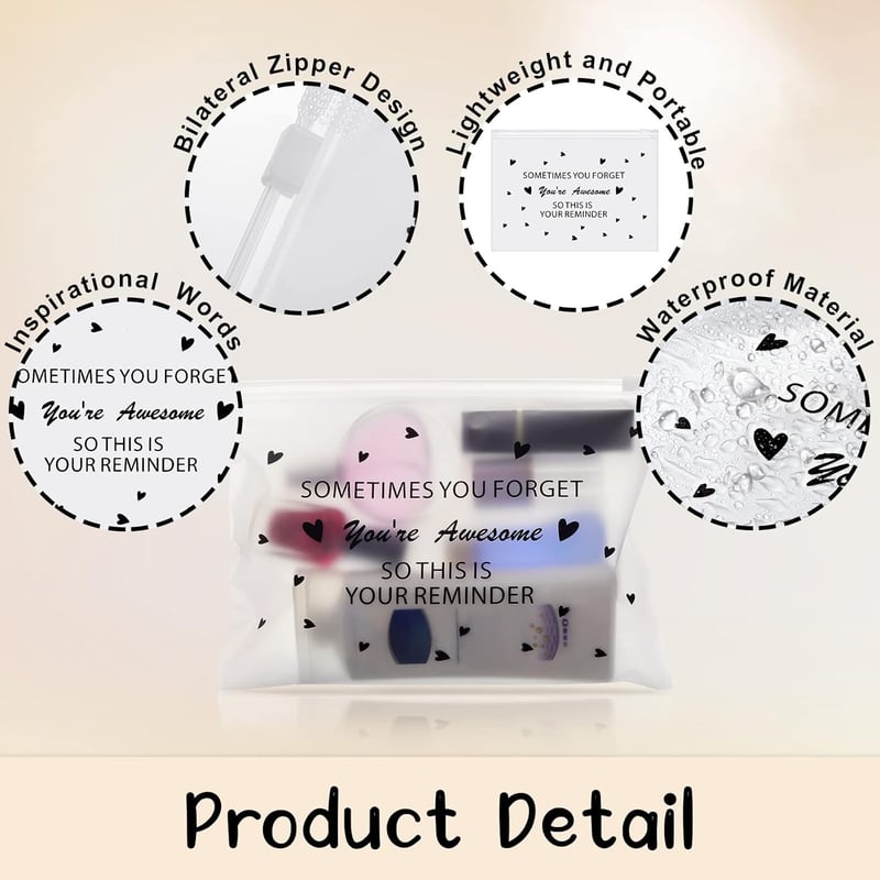Mother's Day Inspirational Cosmetic Bags for Women, 60 Pcs