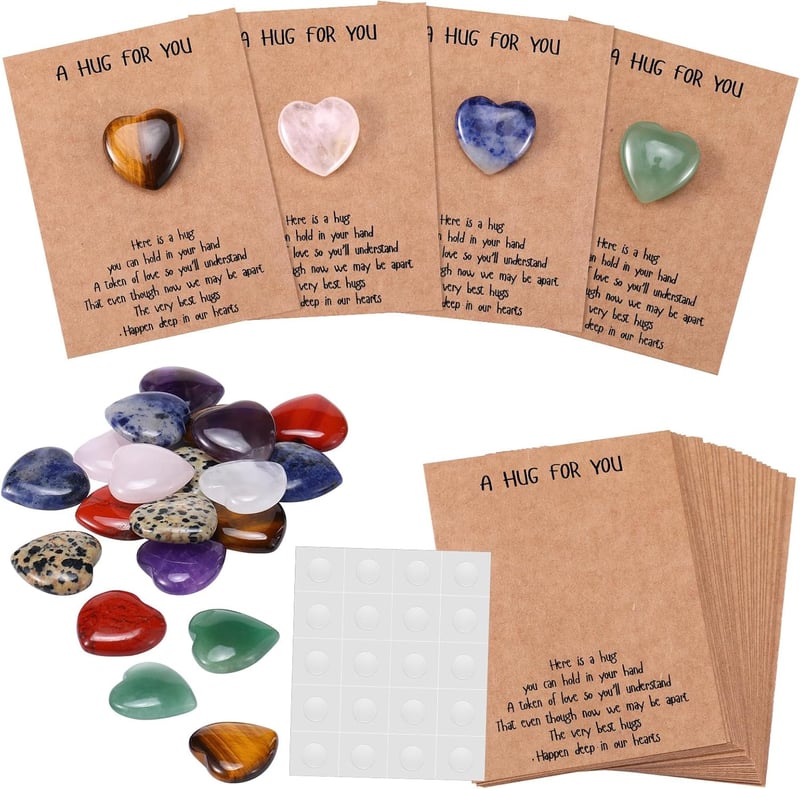 Bulk Pocket Hug Token Sets with Heart-Shaped Keepsake Cards