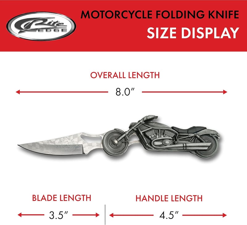 Motorcycle Handle Folding Knife with LED Headlight