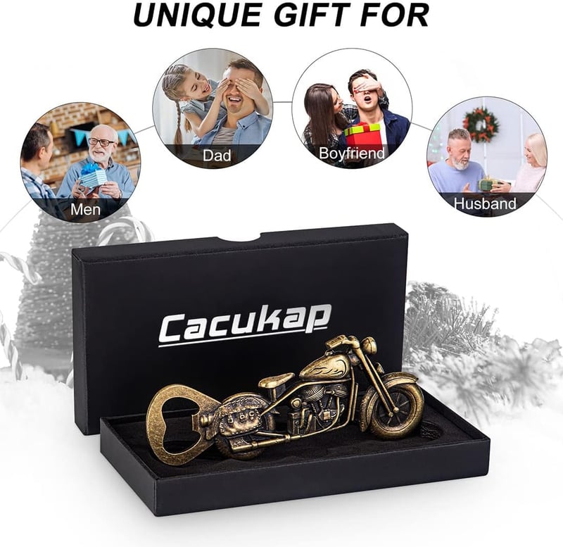 Vintage Motorcycle Bottle Opener - Unique Gift for Men