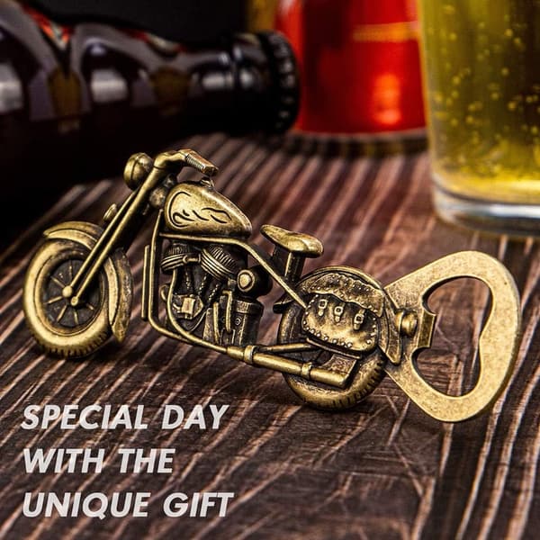 Vintage Motorcycle Bottle Opener - Unique Gift for Men