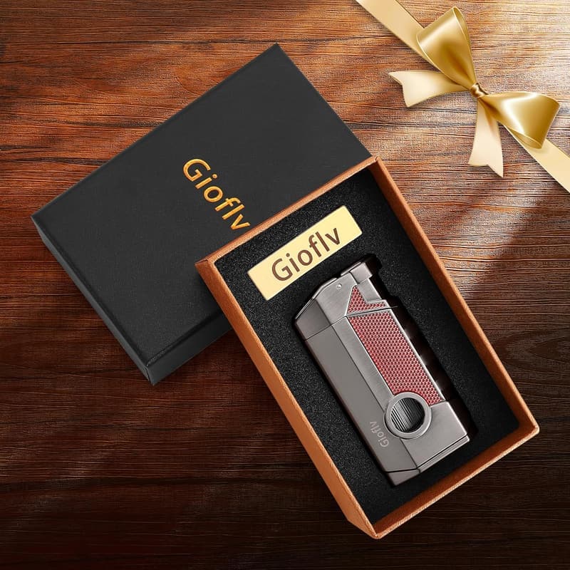 Windproof Triple Jet Flame Butane Lighter - Premium Gift for Men