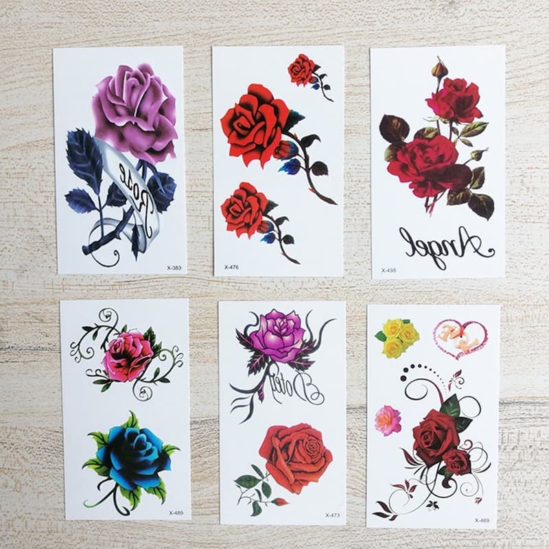 Temporary Floral Tattoos Set for Women - Waterproof & Long-Lasting