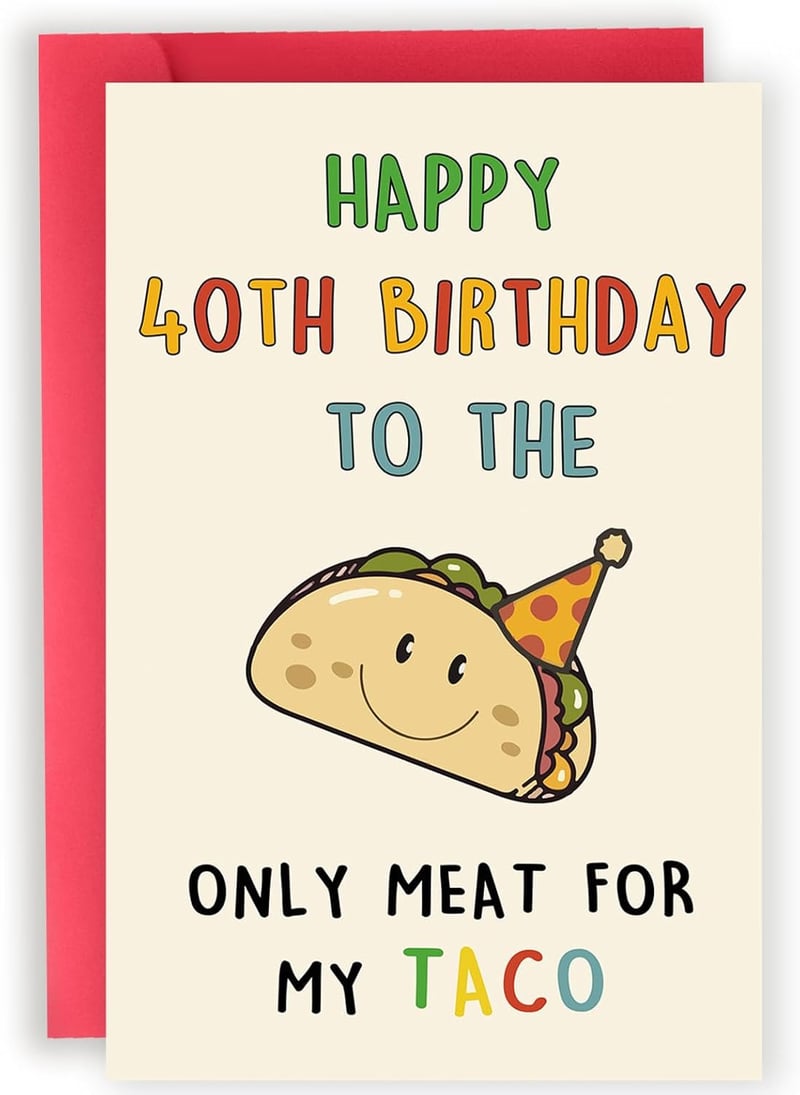 40th Birthday Card for Husband - Taco Theme