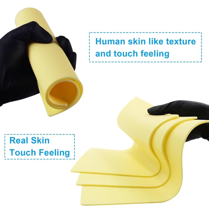 Large Double-Sided Silicone Tattoo Practice Skin - 5pcs