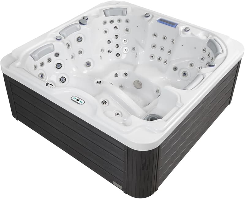 Dallas 6-Person Acrylic Hot Tub with LED Lights and Cover