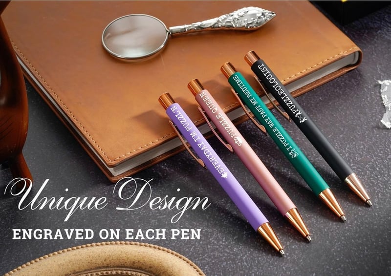 Puzzle Lover's Birthday Ballpoint Pen Set of 4