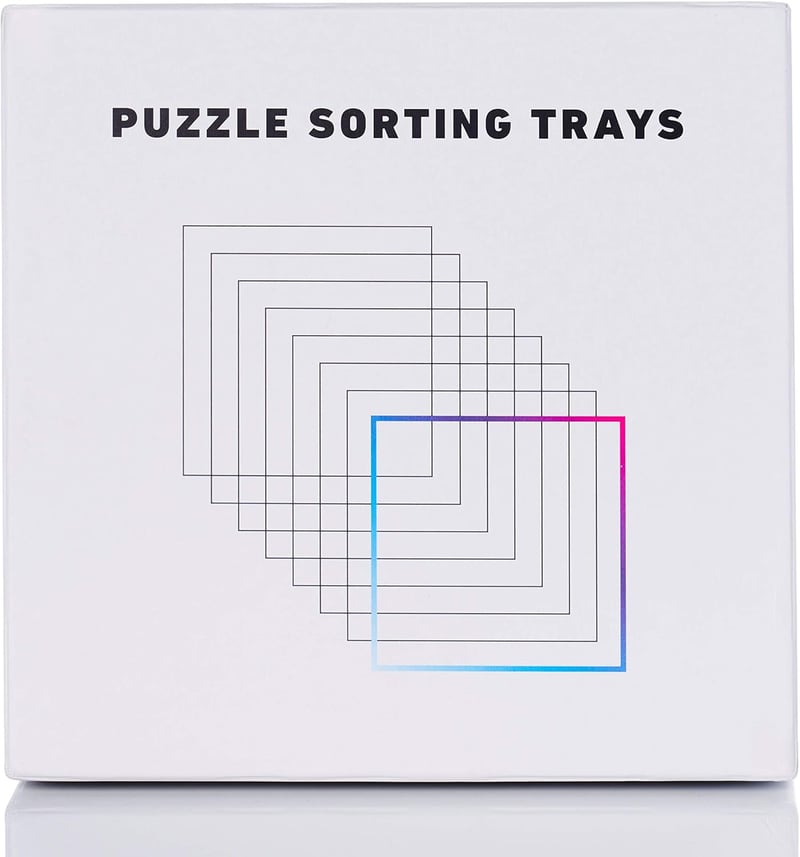 Puzzle Sorting Trays with Lid - Portable Jigsaw Accessories for Up to 1500 Pieces