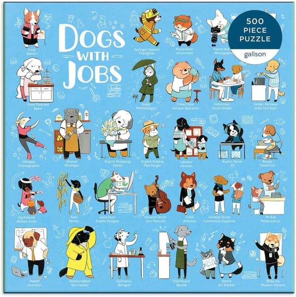 Dogs with Jobs 500-Piece Jigsaw Puzzle – Fun Family Activity