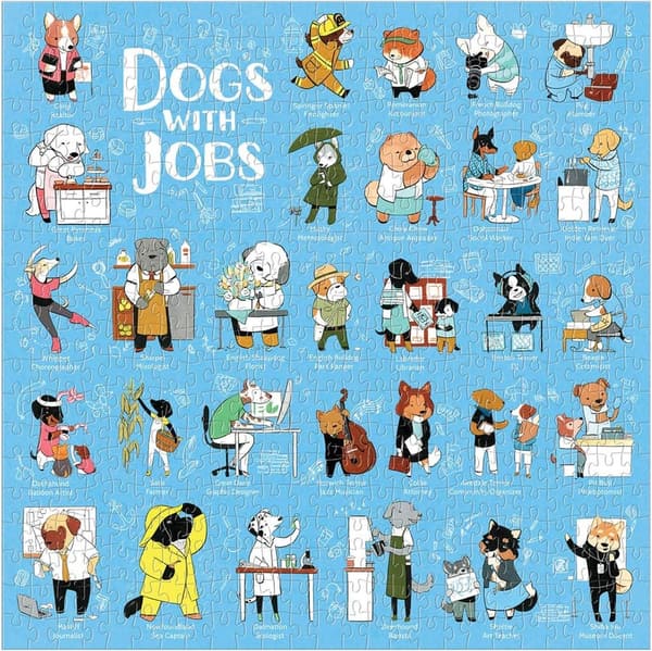 Dogs with Jobs 500-Piece Jigsaw Puzzle – Fun Family Activity