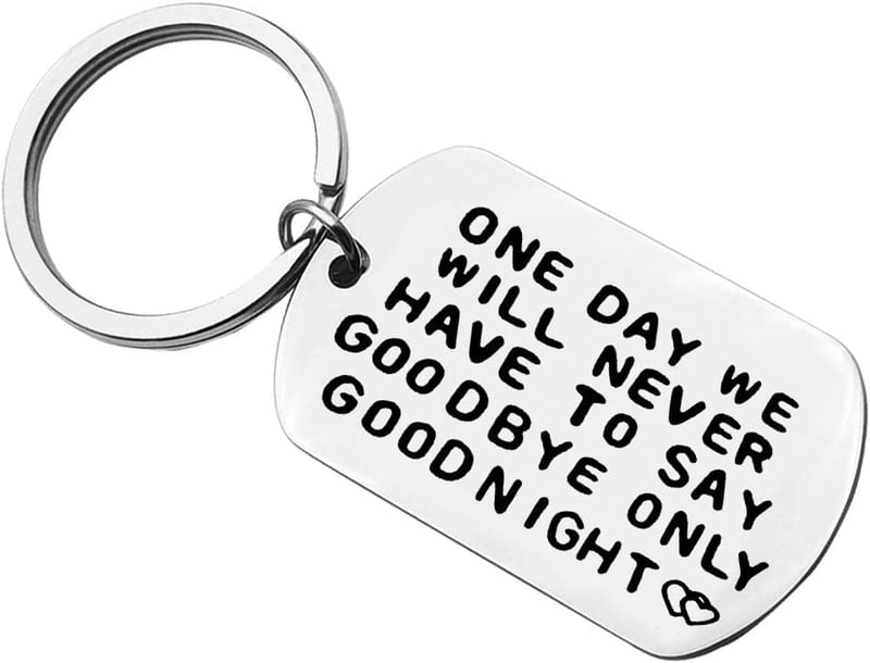 Long Distance Relationship Keychain for Couples