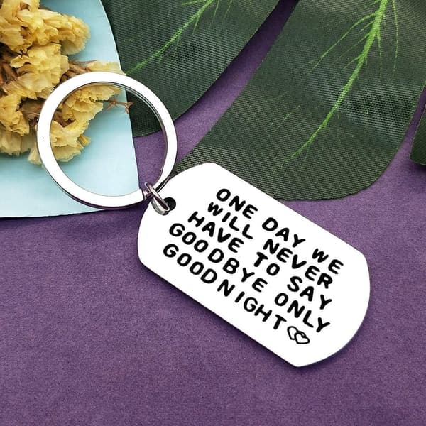 Long Distance Relationship Keychain for Couples