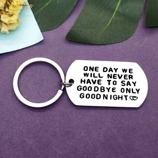 Long Distance Relationship Keychain for Couples